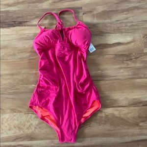 Gap bright pink strappy woman’s swim suits